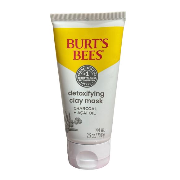 Burt's Bees Detoxifying Clay Mask With Charcoal And Açaí Oil 2.5 oz - Picture 1 of 2